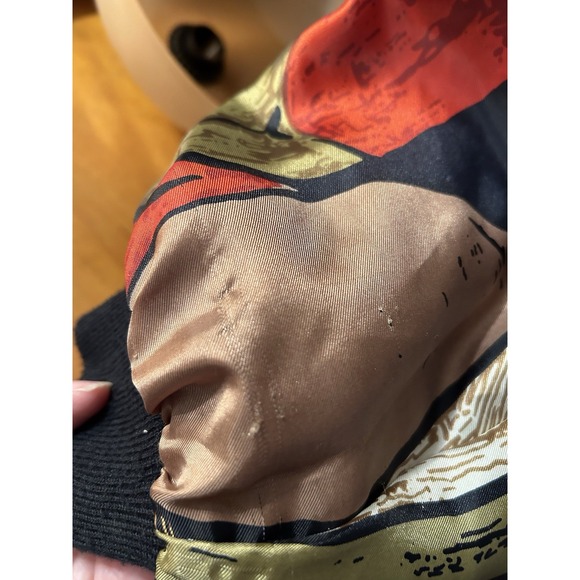 Vintage 90's 80's Y2K PICASSO Satin Bomber Jacket M Lg Women's Art Wear All Over - Picture 9 of 10